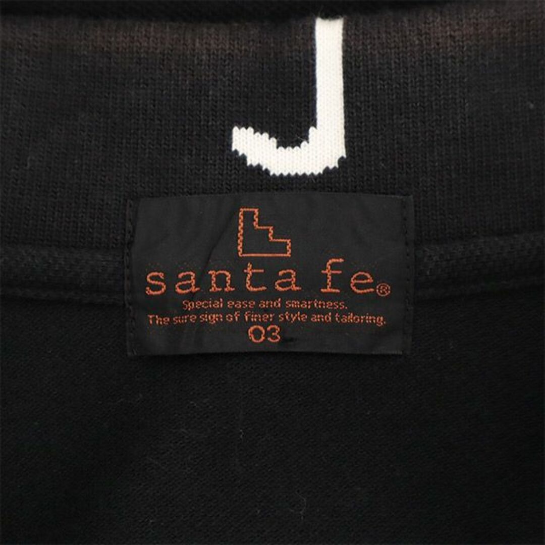 Santafe - サンタフェ 日本製 刺_ 半袖 ポロシャツ 3 ブラック santa