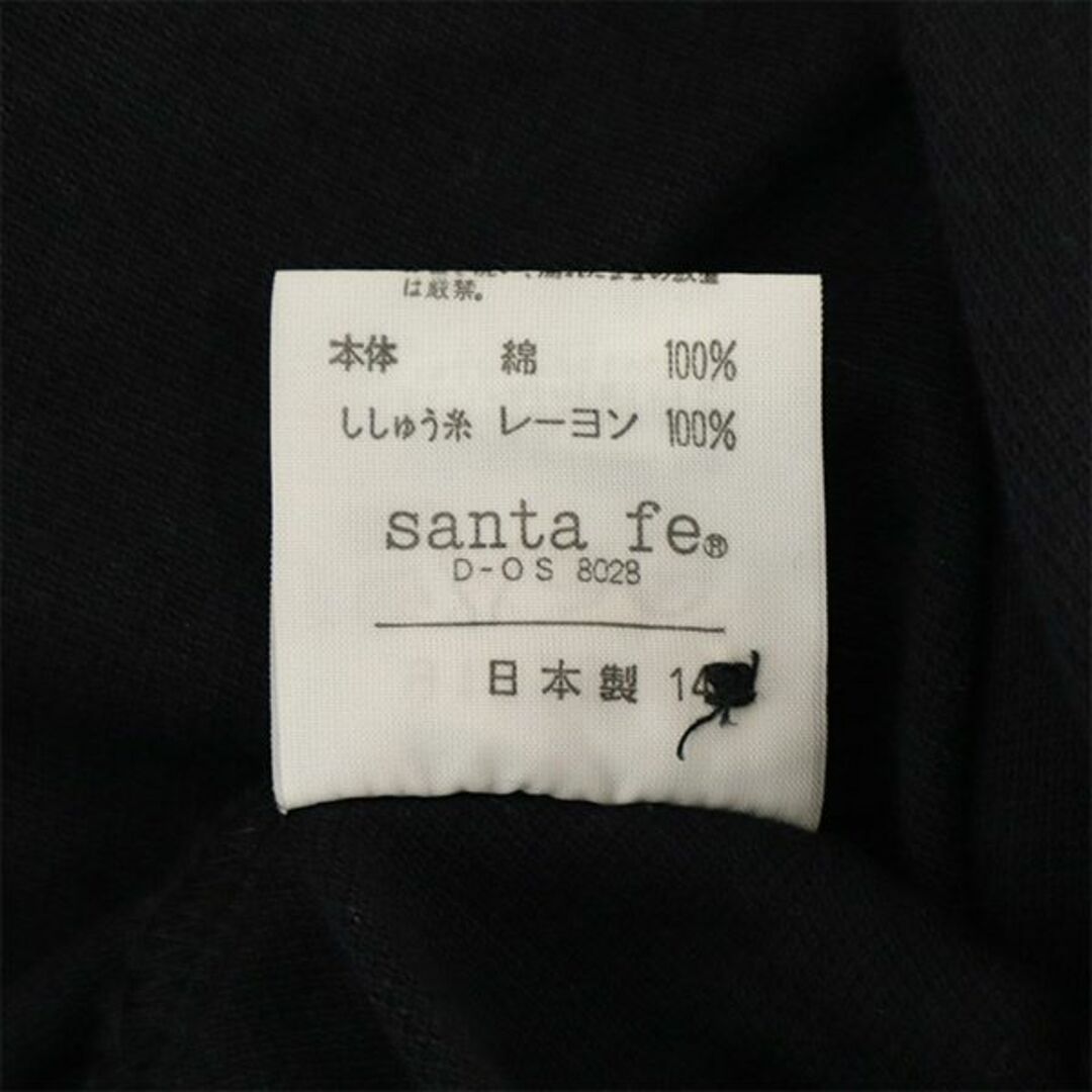 Santafe - サンタフェ 日本製 刺_ 半袖 ポロシャツ 3 ブラック santa