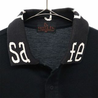 Santafe - サンタフェ 日本製 刺_ 半袖 ポロシャツ 3 ブラック santa