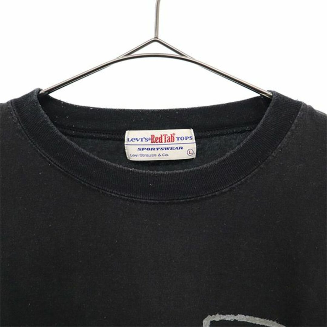 リーバイスレッドタブ プリント 半袖 Tシャツ L ブラック Levi's Red
