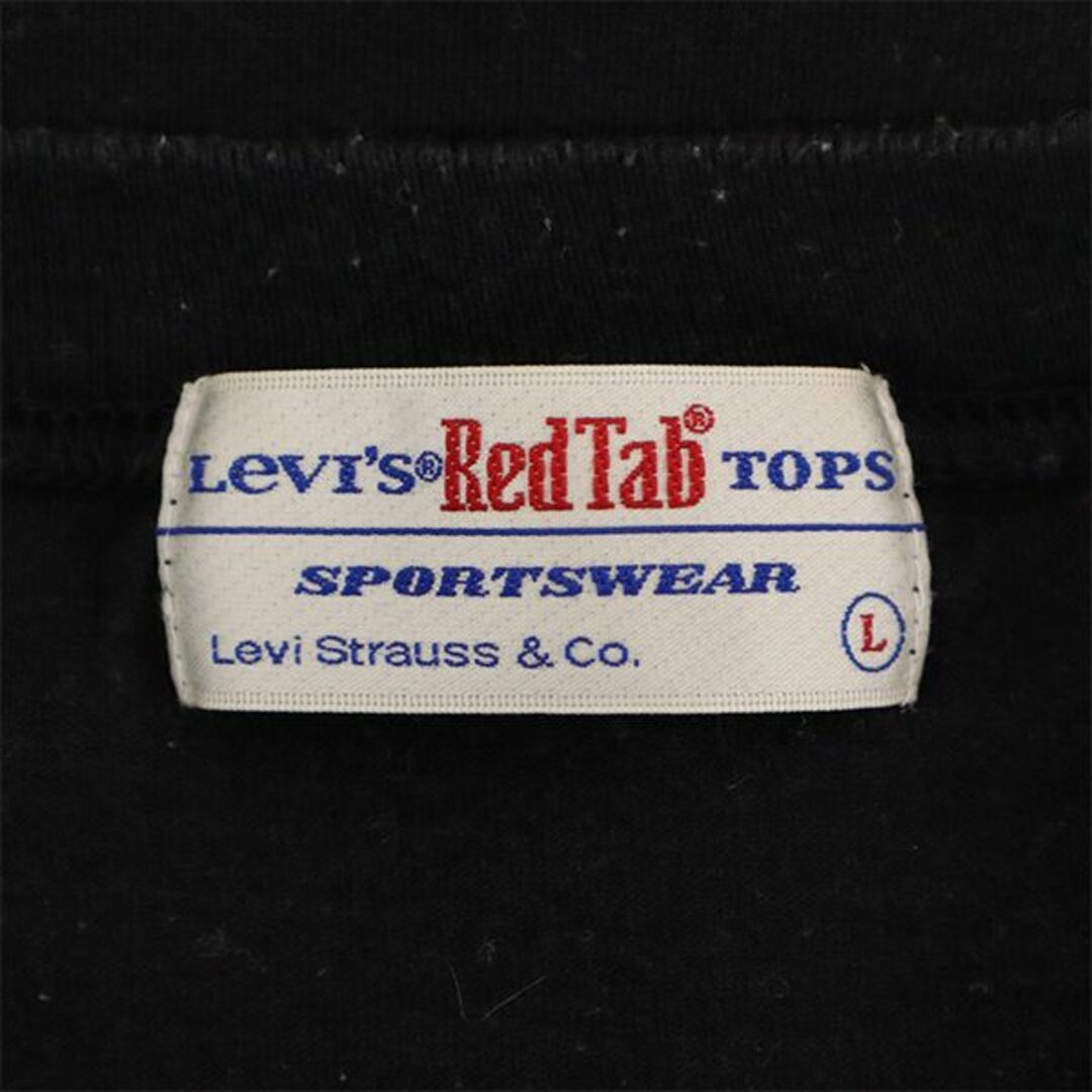 リーバイスレッドタブ プリント 半袖 Tシャツ L ブラック Levi's Red