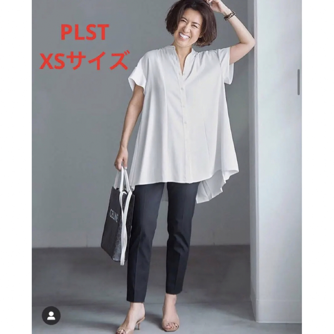 未使用＊大草直子さん着用＊雑誌掲載 PLST定番 リネンブレンドセミワイドパンツ