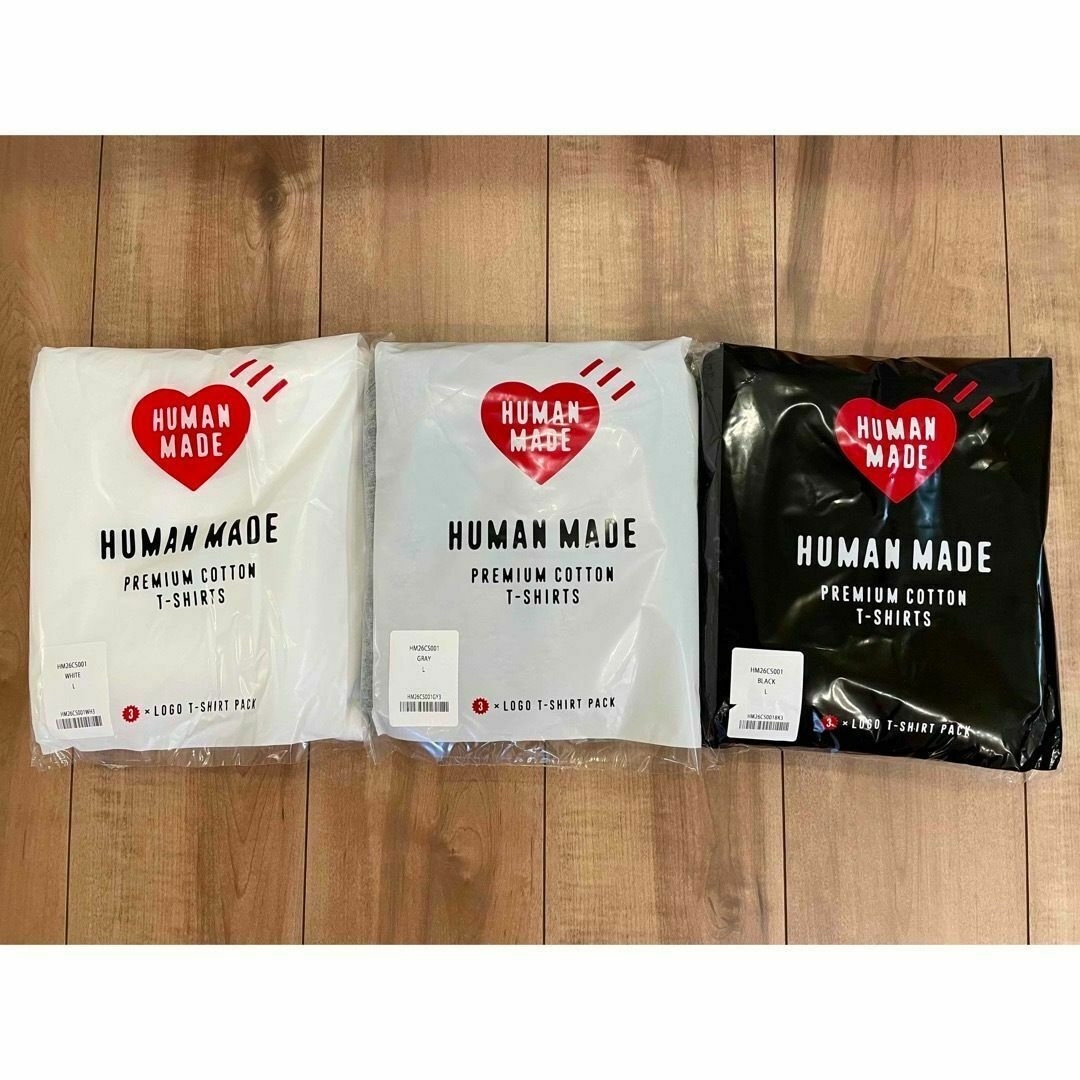 HUMAN MADE(ヒューマンメイド)のHUMAN MADE パックT 3色セット メンズのトップス(Tシャツ/カットソー(半袖/袖なし))の商品写真