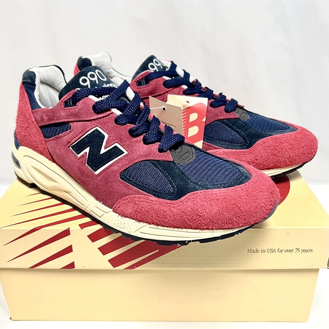 New Balance(ニューバランス)の28.5 新品 USA製 ニューバランス 990 V2 スニーカー アメリカ 赤 メンズの靴/シューズ(スニーカー)の商品写真