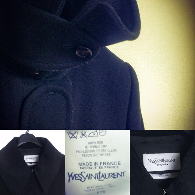 Saint Yves Saint Laurent ウールデザインコートの通販 by Kay's shop|サンローランならラクマ Laurent - ★イヴ サンローラン 定番超特価