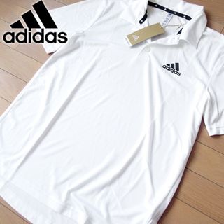 アディダス(adidas)の新品タグ付 アディダス M メンズ 半袖ポロシャツ ホワイト(ポロシャツ)