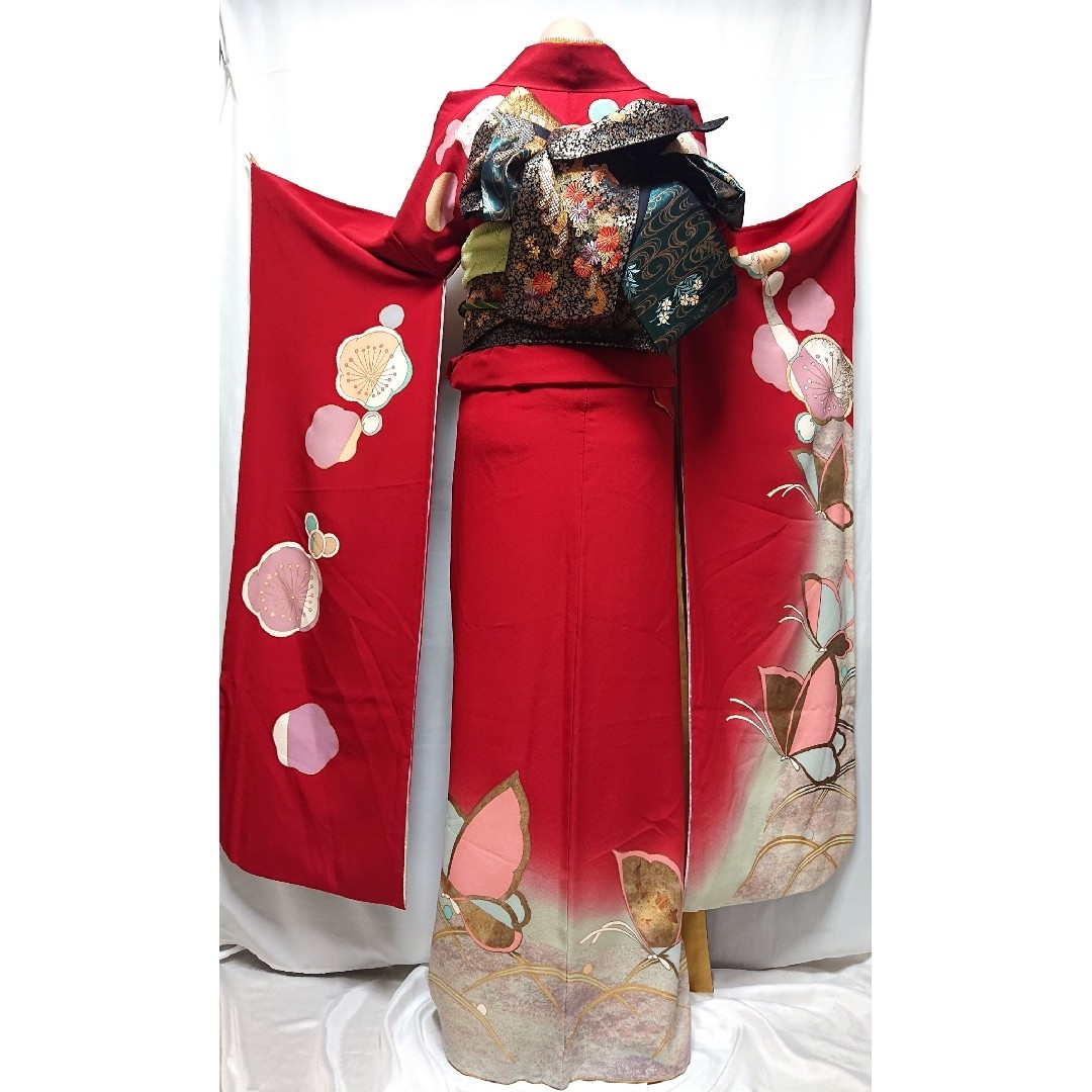 ヒロミチナカノ☆振袖6点セット《金彩駒刺繍抽象花蝶文様》の通販 by