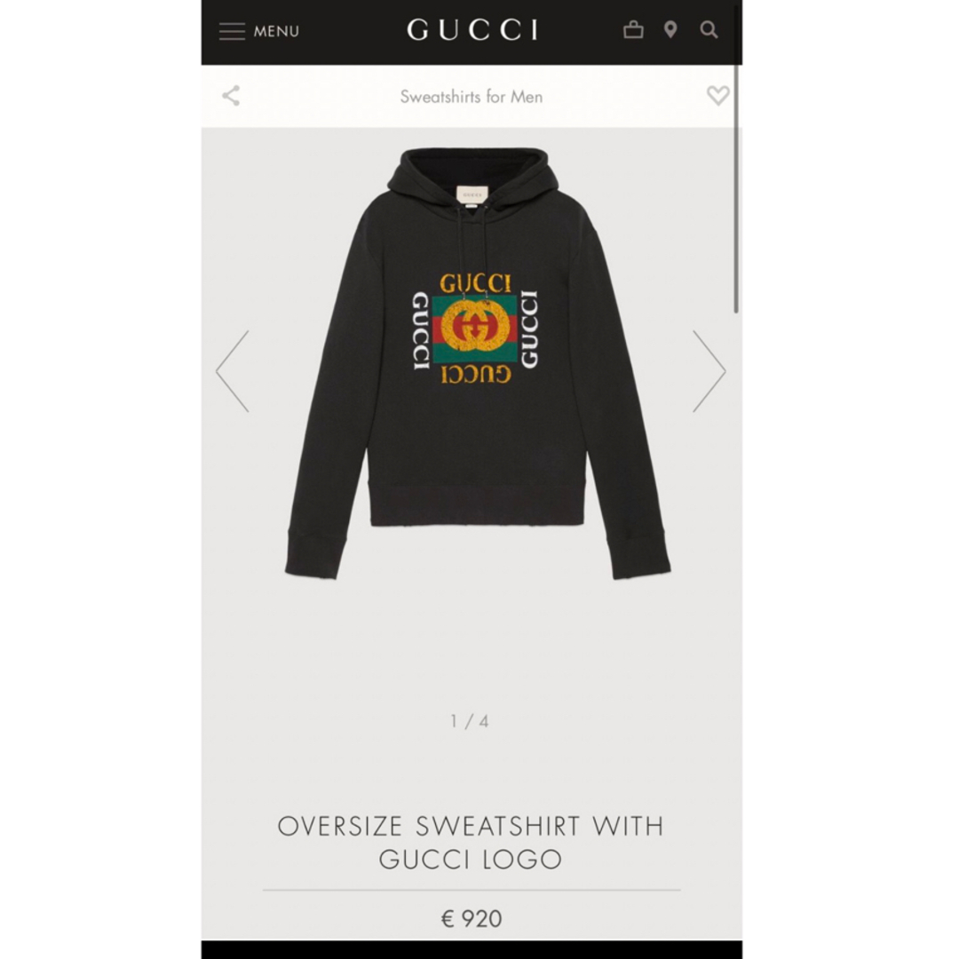 Gucci(グッチ)のGUCCI グッチ パーカー メンズのトップス(パーカー)の商品写真