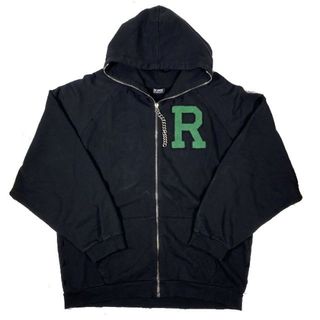 ラフシモンズ(RAF SIMONS)のRAF SIMONS パーカー バッジアンドプリントオーバーサイズジップアップ(パーカー)