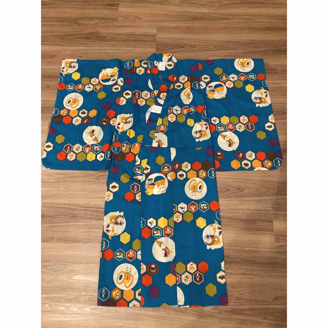 浴衣　レトロ柄　140cm ジュニア　 キッズ/ベビー/マタニティのキッズ服女の子用(90cm~)(甚平/浴衣)の商品写真