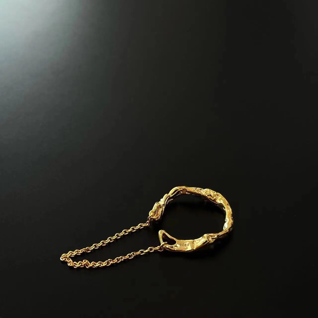 DEUXIEME CLASSE(ドゥーズィエムクラス)の【新品】chain ring / gold レディースのアクセサリー(リング(指輪))の商品写真