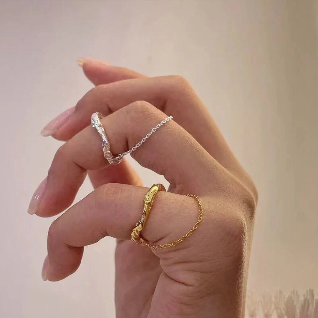 DEUXIEME CLASSE(ドゥーズィエムクラス)の【新品】chain ring / gold レディースのアクセサリー(リング(指輪))の商品写真