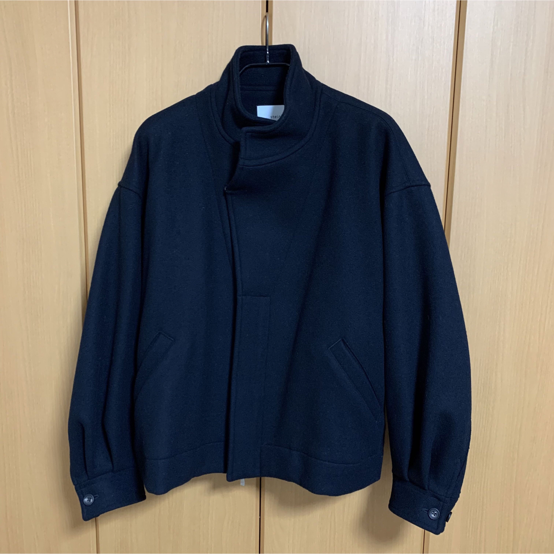 stein OVER SLEEVE MELTON JACKET Black   ブルゾン