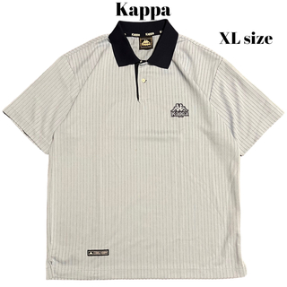 カッパ(Kappa)の90’s Kappa ポロシャツ ストライプ 水色(ポロシャツ)