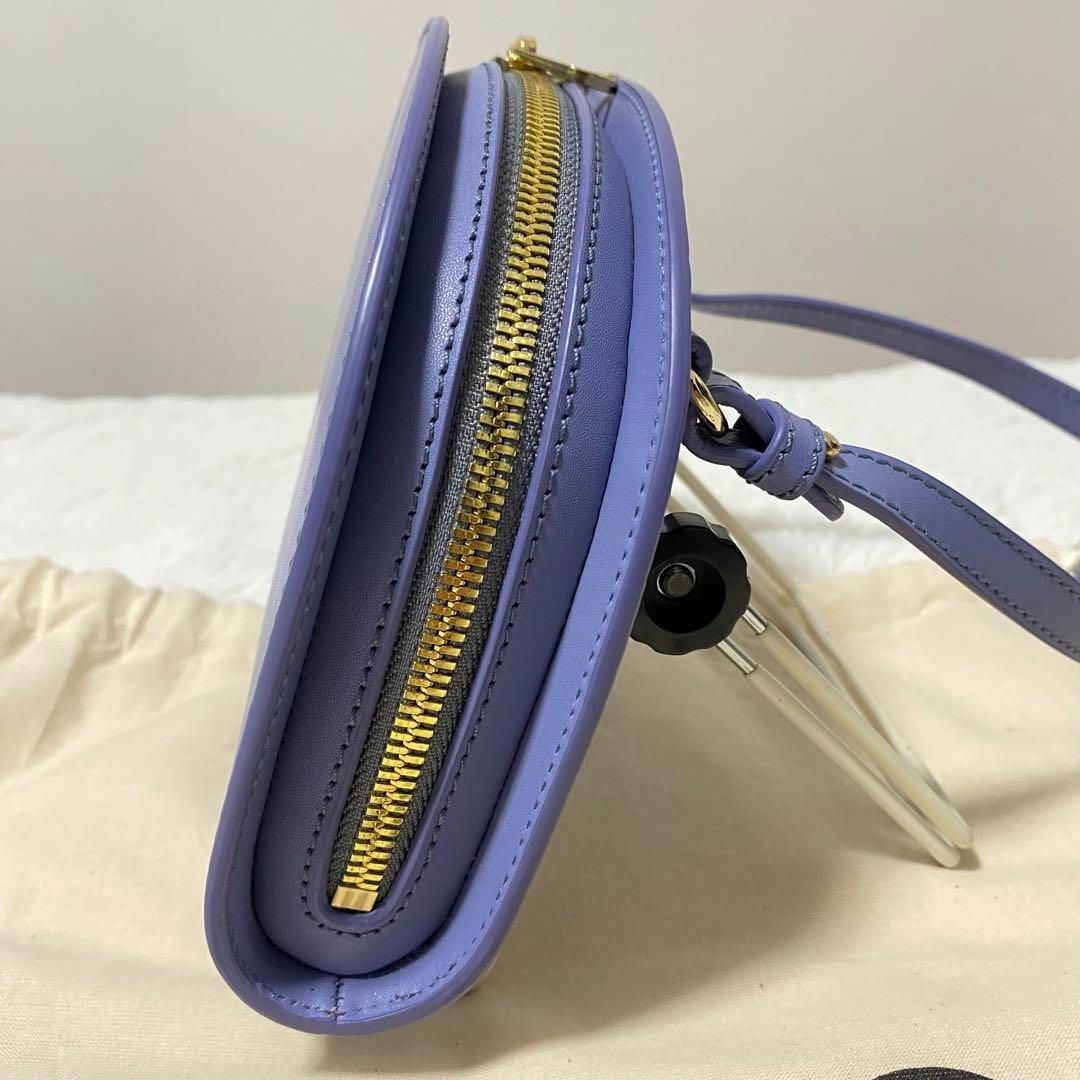 【極美品・タグ付き】A.P.C. ショルダーバッグ ハーフムーン レザー ブルー
