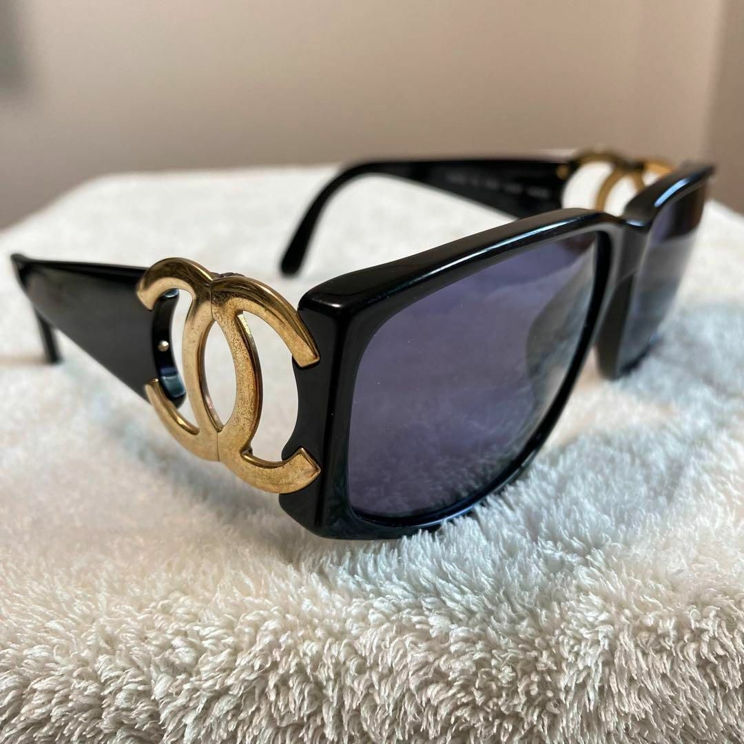 CHANEL シャネル サングラス ココマーク ブラック ゴールド サイドロゴ