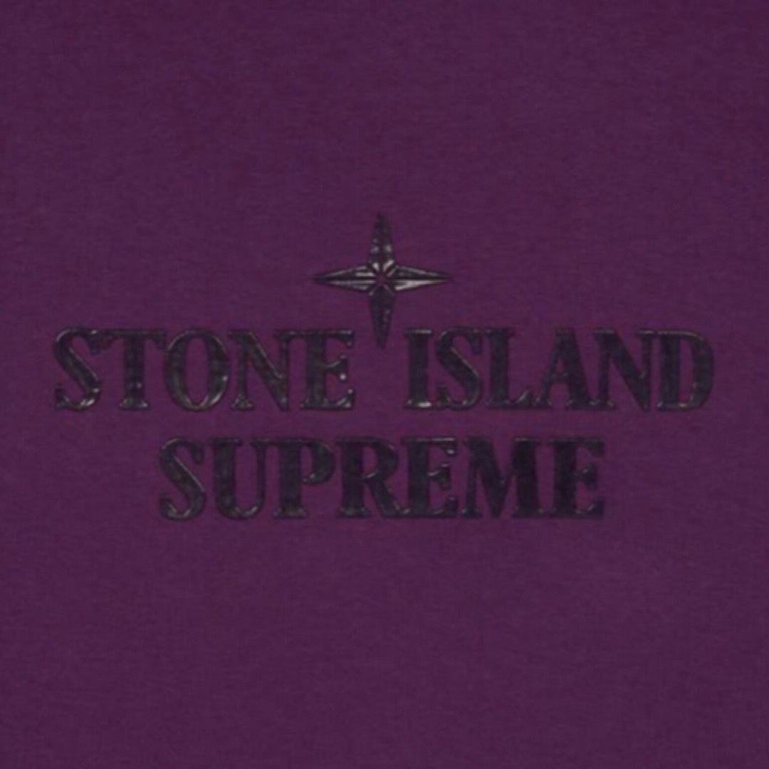 L Supreme Stone Island S/S Top Tシャツ パープル