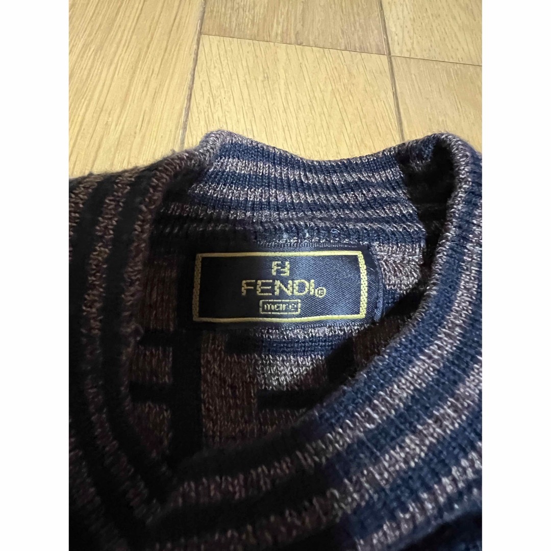 【美品】FENDI ズッカ柄 ウールニット 90s