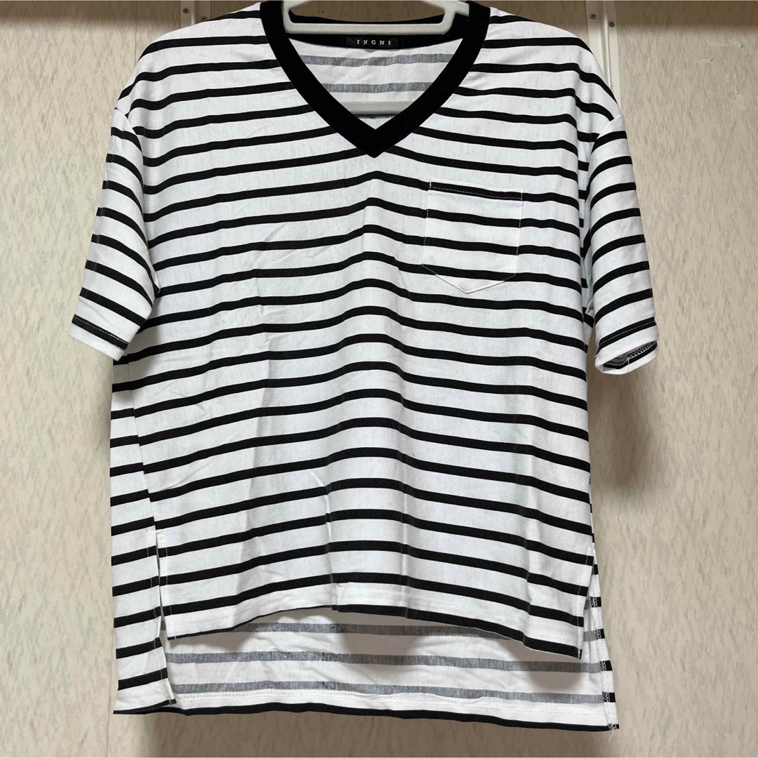 INGNI(イング)のingni イング　ボーダー　Tシャツ　M ストライプ レディースのトップス(Tシャツ(半袖/袖なし))の商品写真