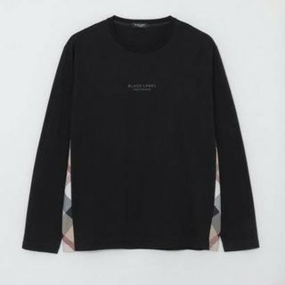 ブラックレーベルクレストブリッジ(BLACK LABEL CRESTBRIDGE)の【新品】ブラックレーベルクレストブリッジ　カットソー　黒　L　バーバリー　870(Tシャツ/カットソー(七分/長袖))