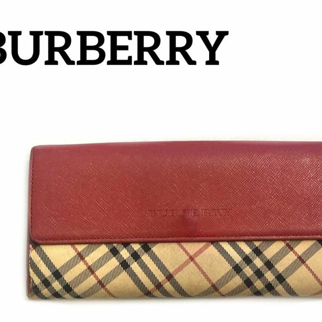 BURBERRY - バーバリー Burberry ノバチェック Wホック長財布 二つ折り ...