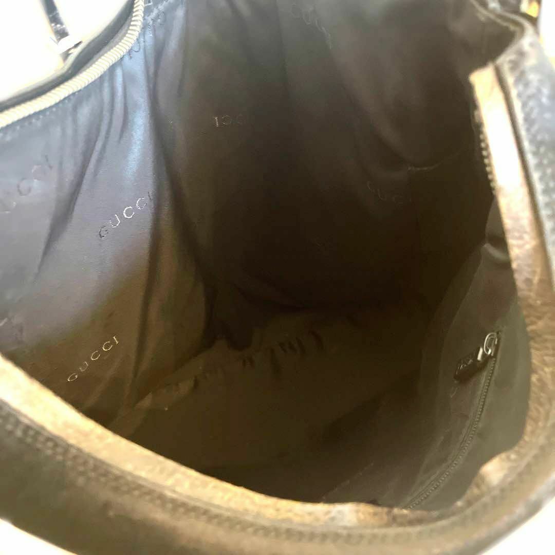 Gucci(グッチ)のグッチ GUCCI スエード×レザー トートバッグ ワンショルダーバッグ 黒 レディースのバッグ(トートバッグ)の商品写真