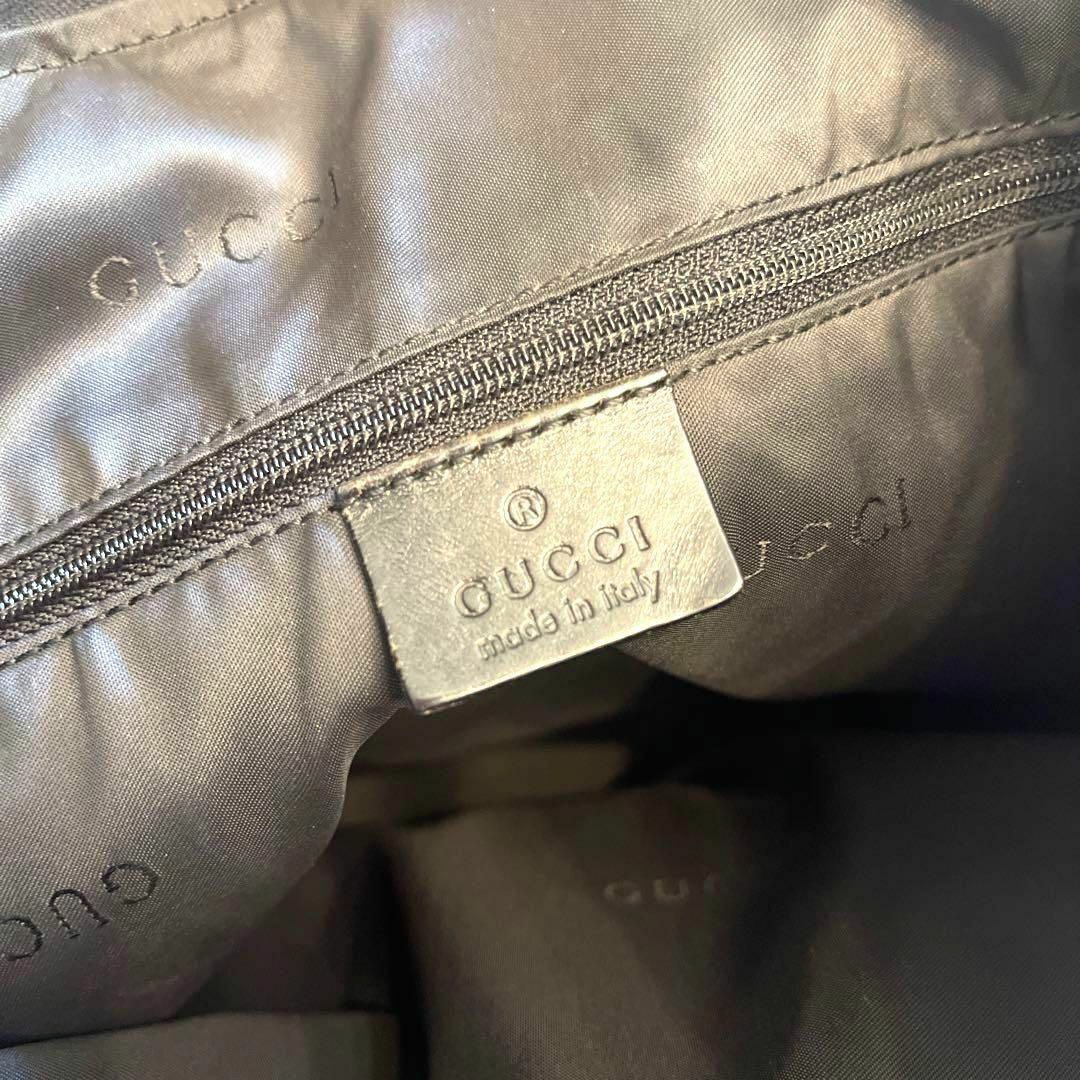 Gucci(グッチ)のグッチ GUCCI スエード×レザー トートバッグ ワンショルダーバッグ 黒 レディースのバッグ(トートバッグ)の商品写真