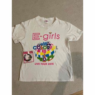 イーガールズ(E-girls)のE-girls★イーガルズ　カラフルワールド　カラビナキーホルダー＆半袖Tシャツ(ミュージシャン)