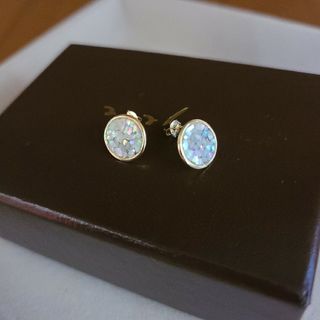 アガット(agete)のK10 モザイク シェル ピアス(ピアス)