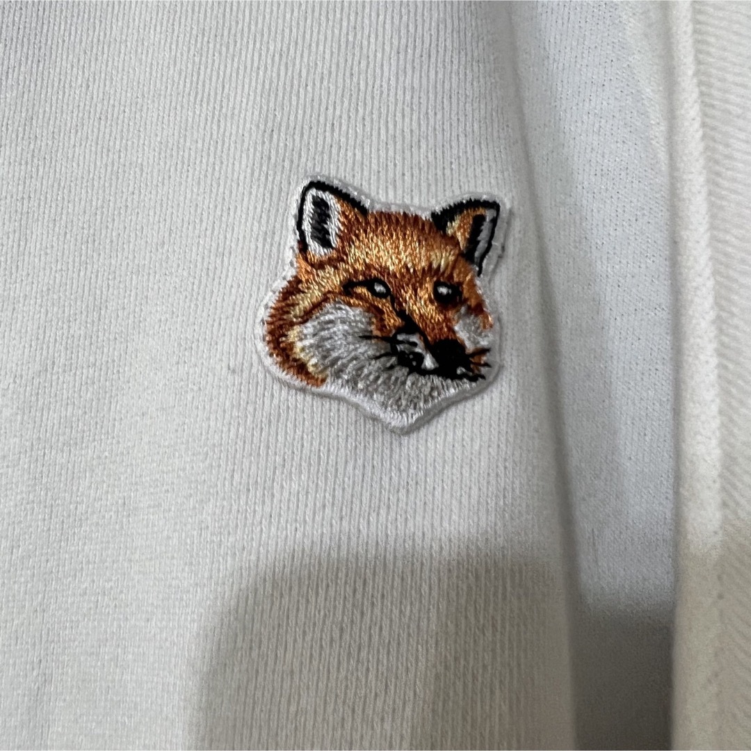 【美品】MAISON KITSUNE スウェット 刺繍 プリント ホワイト