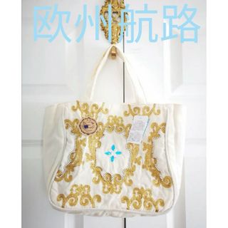 チャイハネ(チャイハネ)の新品タグ付き欧州航路 ベロア刺繍トートバッグフレンチヨーロピアン(トートバッグ)