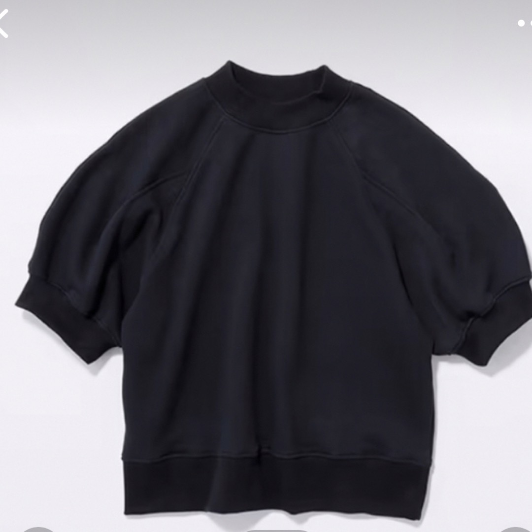 [EUCLAID]タックスリーブスウェットTシャツ　ブラック レディースのトップス(トレーナー/スウェット)の商品写真