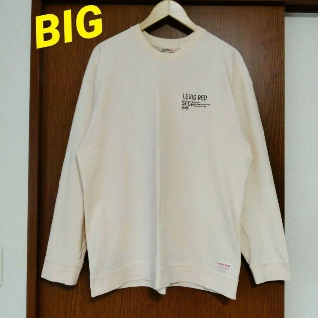リーバイスレッド 長袖 ロンT Tシャツ クルーネック メンズ レディース 白