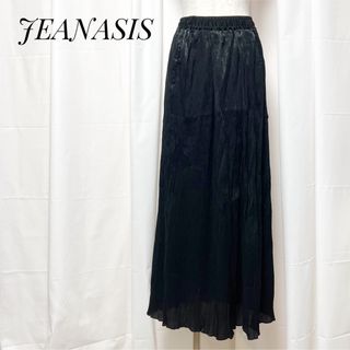 ジーナシス(JEANASIS)のかっこいい！JEANASISジーナシス✨スカート ロングスカート ブラック 光沢(ロングスカート)