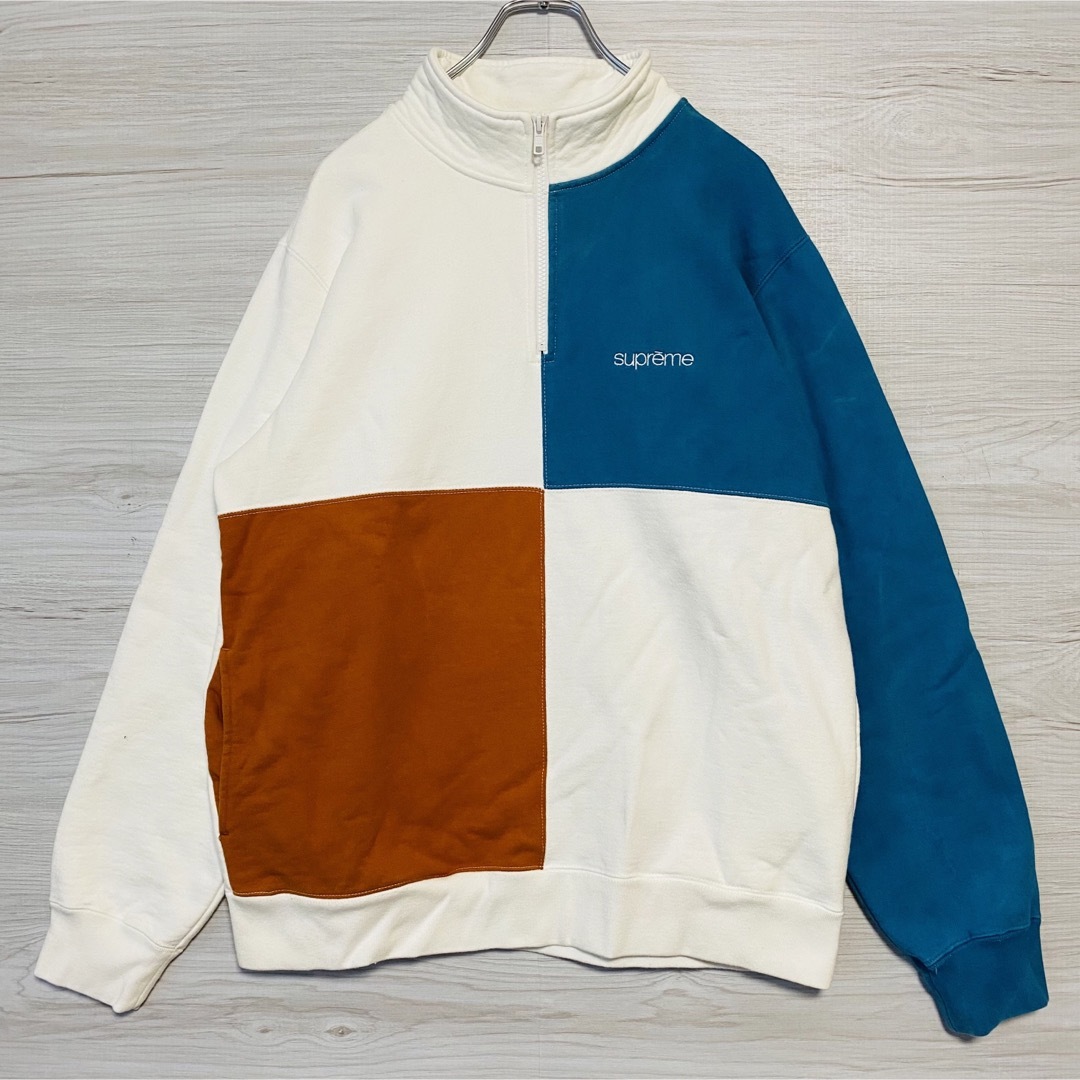 Supreme Color Blocked HalfZip Sweatshirt