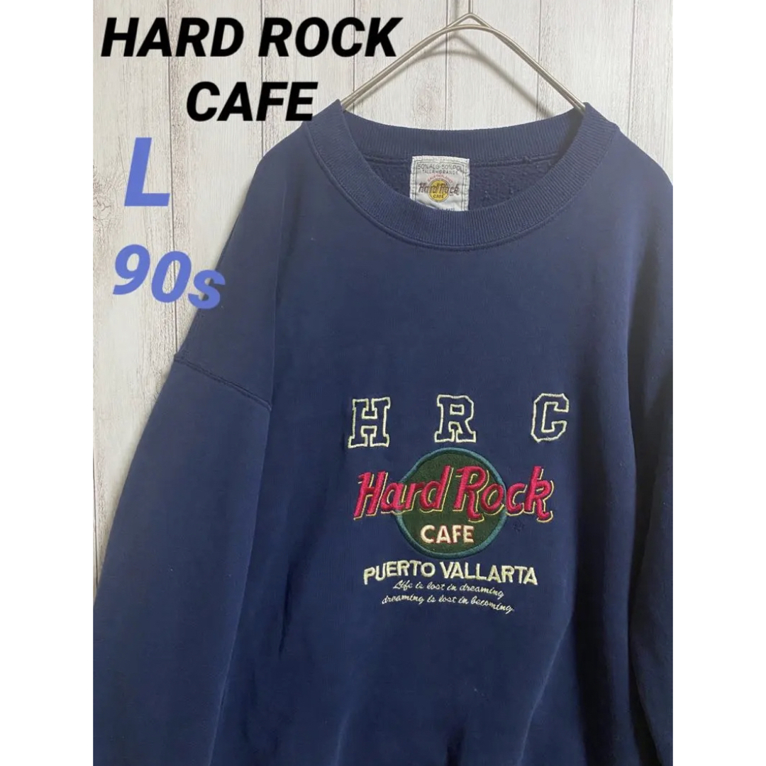Hard Rock CAFE - ハードロックカフェ スウェット トレーナー 刺繍 90s