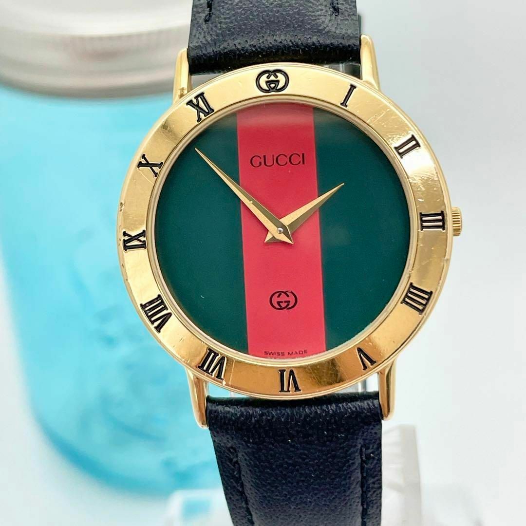 Gucci - 5 GUCCI グッチ時計 メンズ腕時計 シェリーライン 箱付き