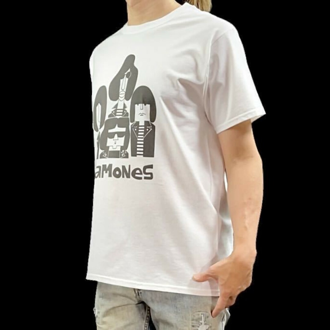 新品 デフォルメ コミカル RAMONES ラモーンズ NY パンク Tシャツ メンズのトップス(Tシャツ/カットソー(半袖/袖なし))の商品写真