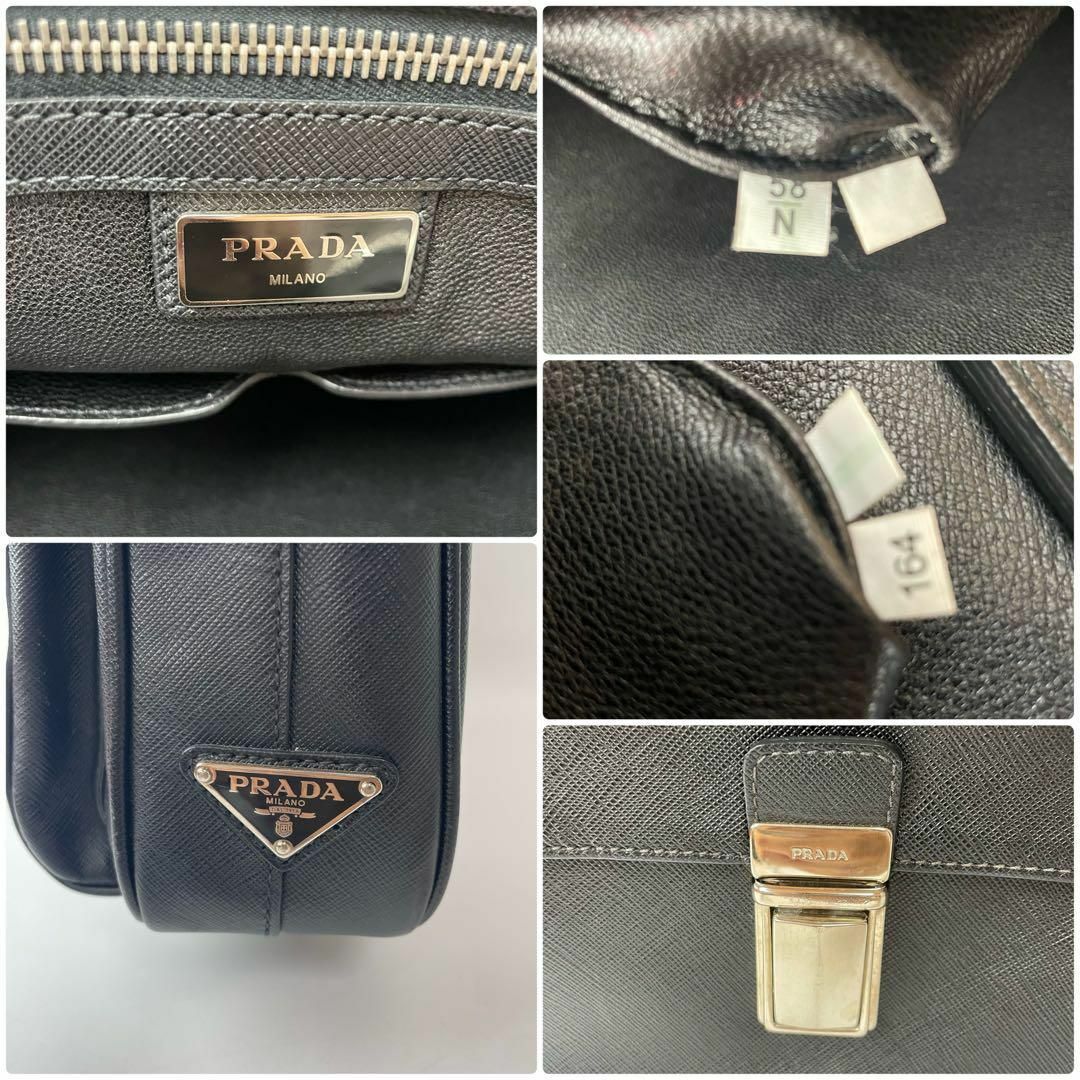 PRADA - 美品 プラダ PRADA サフィアーノ ブリーフケース レザー
