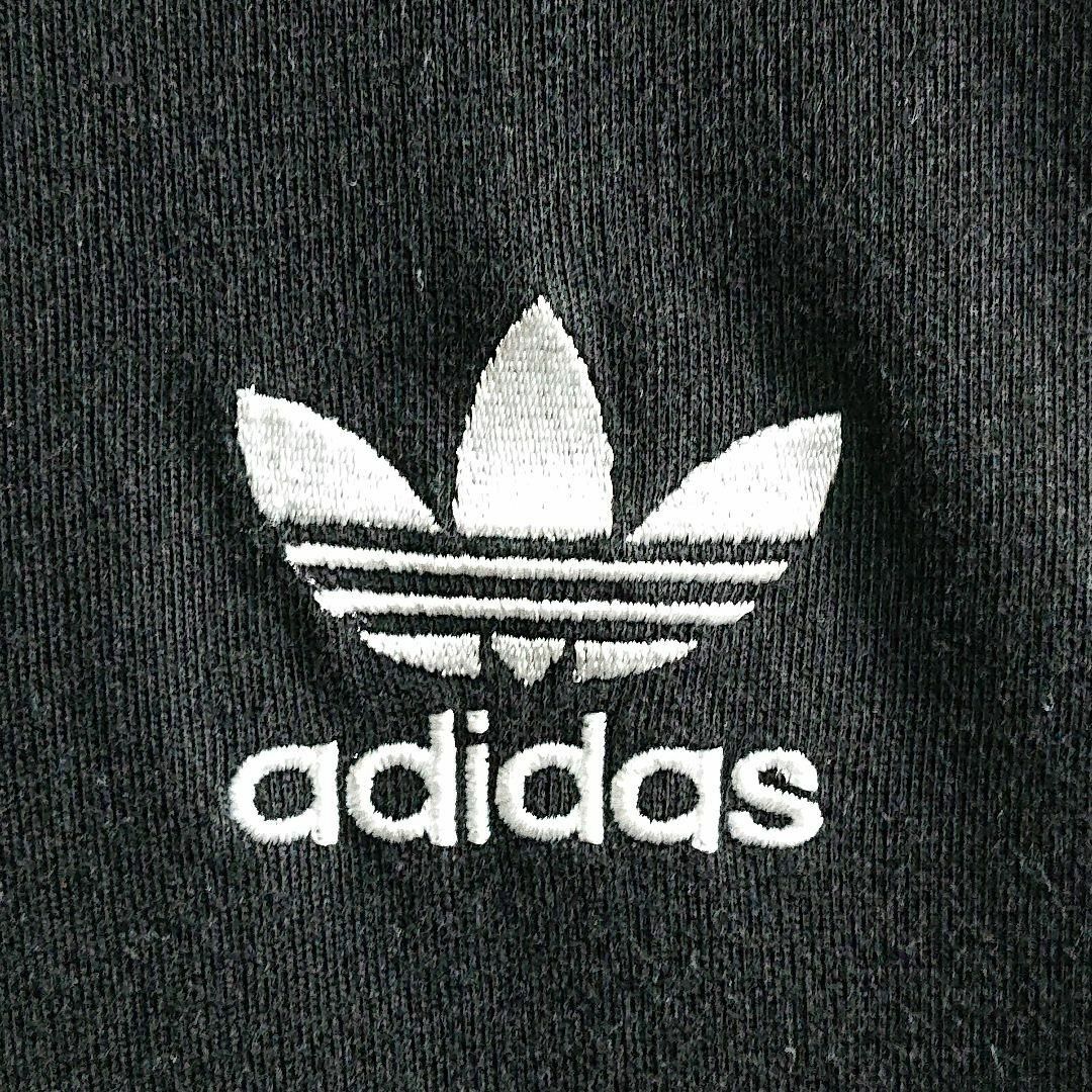 adidas(アディダス)の【adidas】大人気 トレフォイル 刺繍 リンガーネック Tシャツ 黒 L メンズのトップス(Tシャツ/カットソー(半袖/袖なし))の商品写真