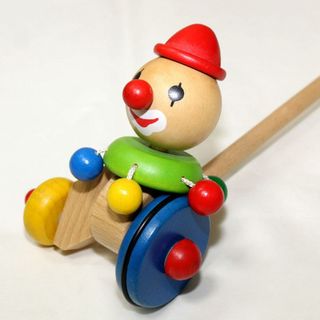 美品ニック社◇木のおもちゃ◇ドイツ 知育玩具手押し・クラウン 美品ニック社◇木のおもちゃ◇ドイツ 知育玩具手押し・クラウン