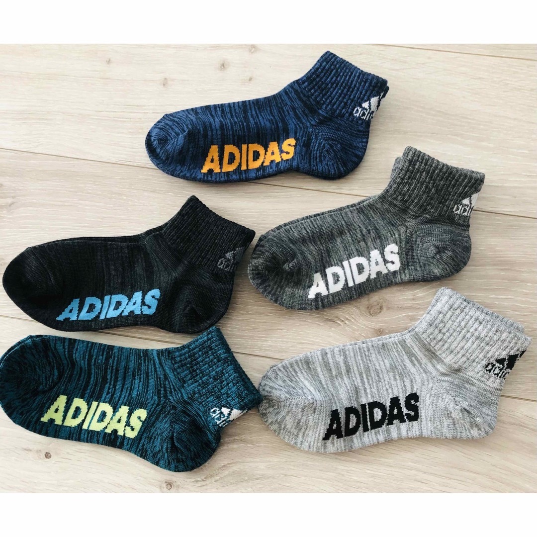 コストコ アディダス adidas靴下 5足 キッズ ソックス 21〜23cm