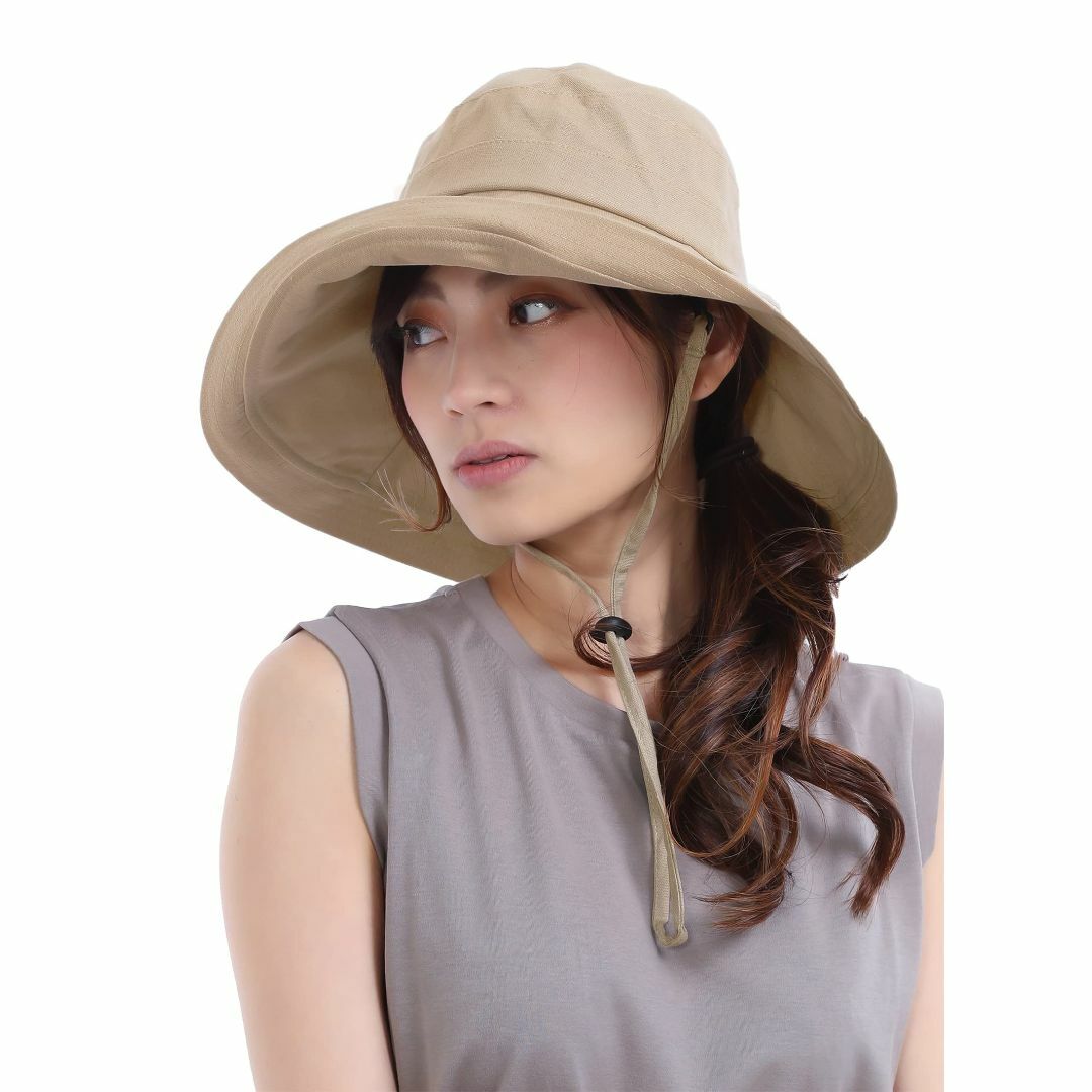 TRAX SHOP 帽子 レディース UVカット つば広 折りたたみ 日焼け防止