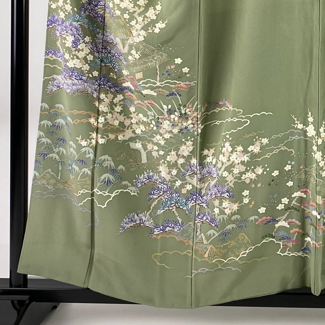 紬 身丈157.5cm 裄丈64cm 正絹 美品 名品-