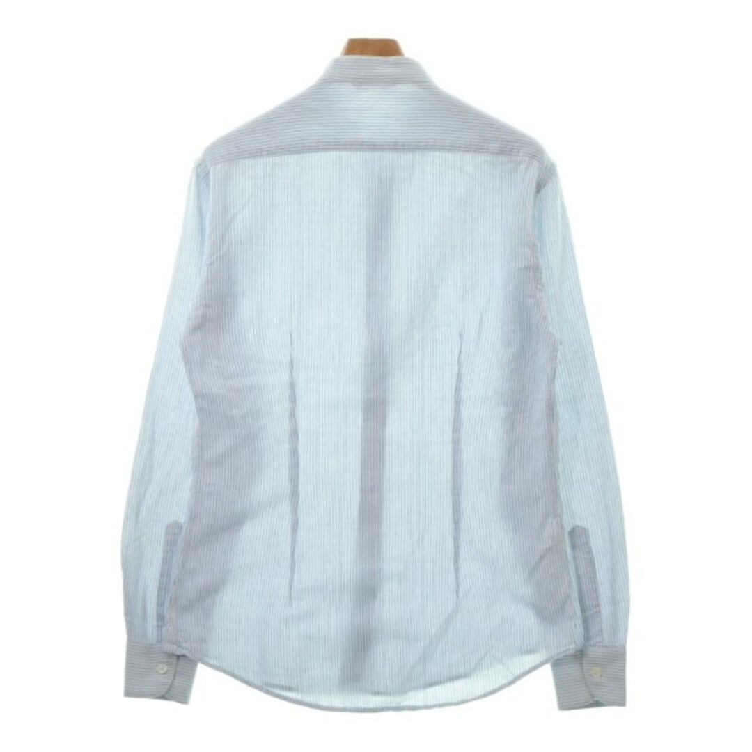 BARENA バレナ カジュアルシャツ 46(M位) 白x青(ストライプ) 1