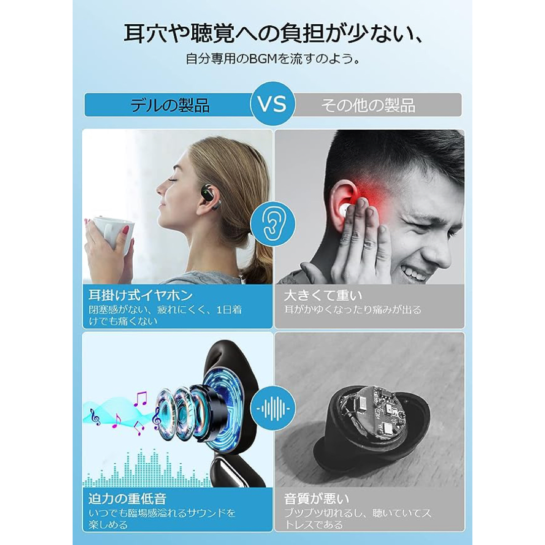 Bluetooth イヤホン 革新Bluetooth5.35時間+48時間再生