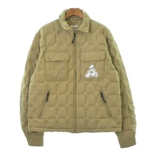 パレス(PALACE)のPALACE パレス ダウンジャケット/ダウンベスト M ベージュ 【古着】【中古】(ダウンジャケット)