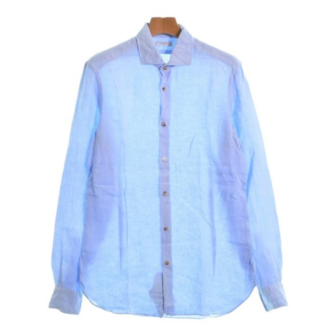 LUIGI BORRELLI ルイジボレッリ カジュアルシャツ 39(M位) 青 - シャツ