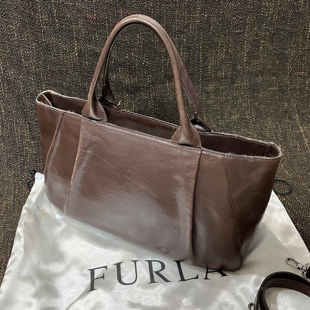 Furla(フルラ)のFURLA フルラ　2Way トートバッグ　ショルダーバッグ　ブラウン レディースのバッグ(ショルダーバッグ)の商品写真