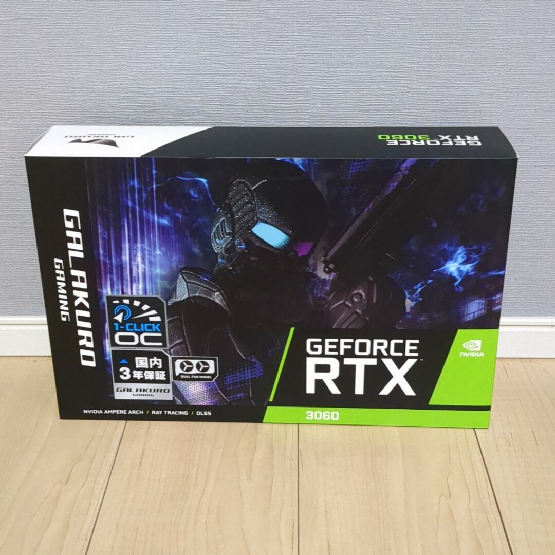 玄人志向(クロウトシコウ)のGALAKURO グラフィックボード GAMING GG-RTX3060-E12 スマホ/家電/カメラのPC/タブレット(PCパーツ)の商品写真